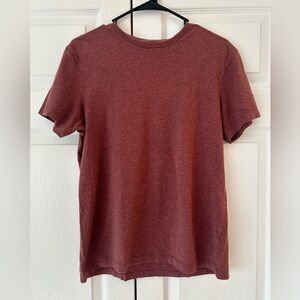 NWOT J.Crew Knit Goods Women’s Burgundy Broken In Cotton Blouse Shirt Sz M Slim